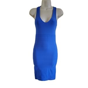Guess Mini Seamless Bodycon Ribbed Sleeveless Tank Dress Size XS/S Blue New